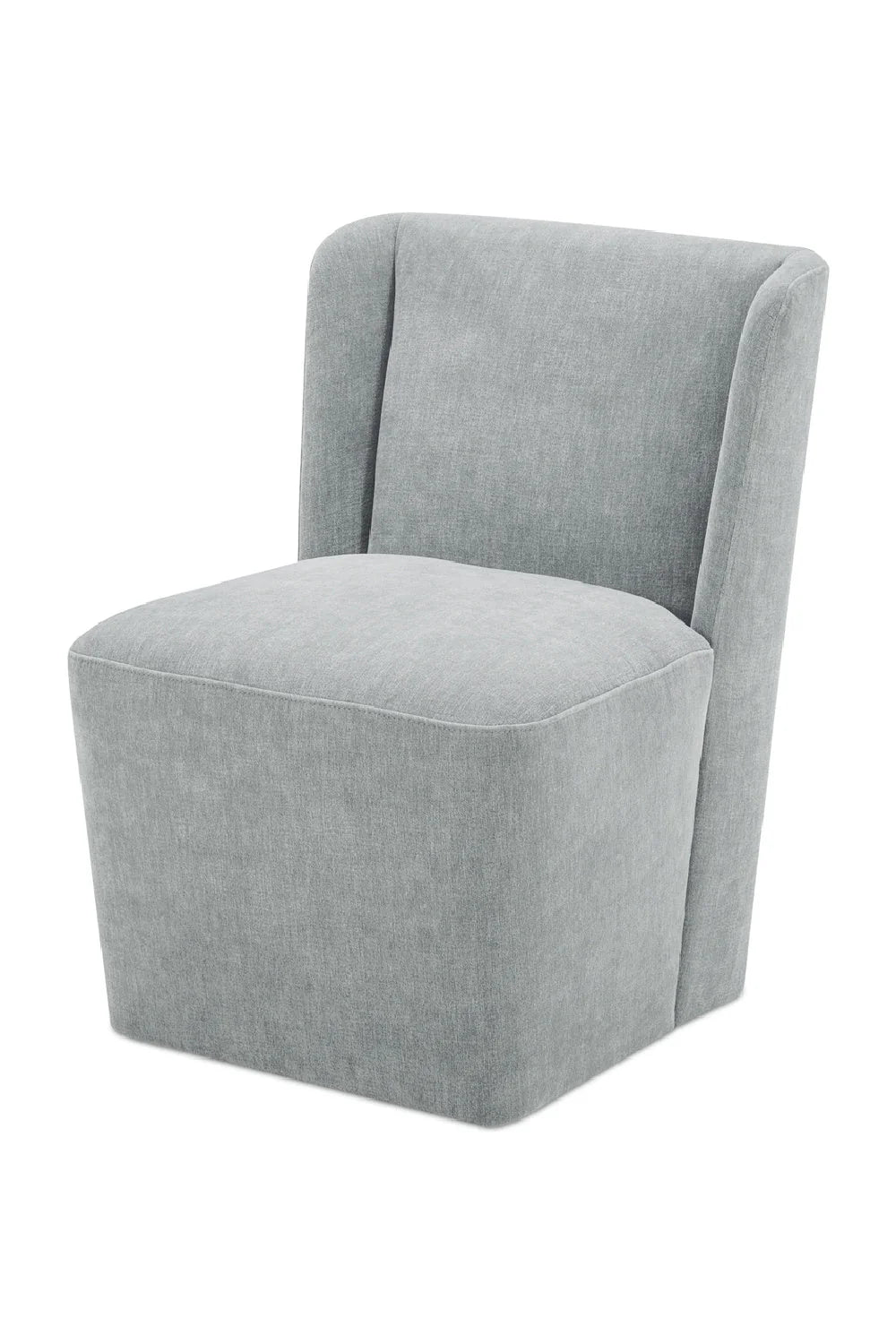 Luxury Upholstered Wheeled Modern Dining Chair European Style for Villa