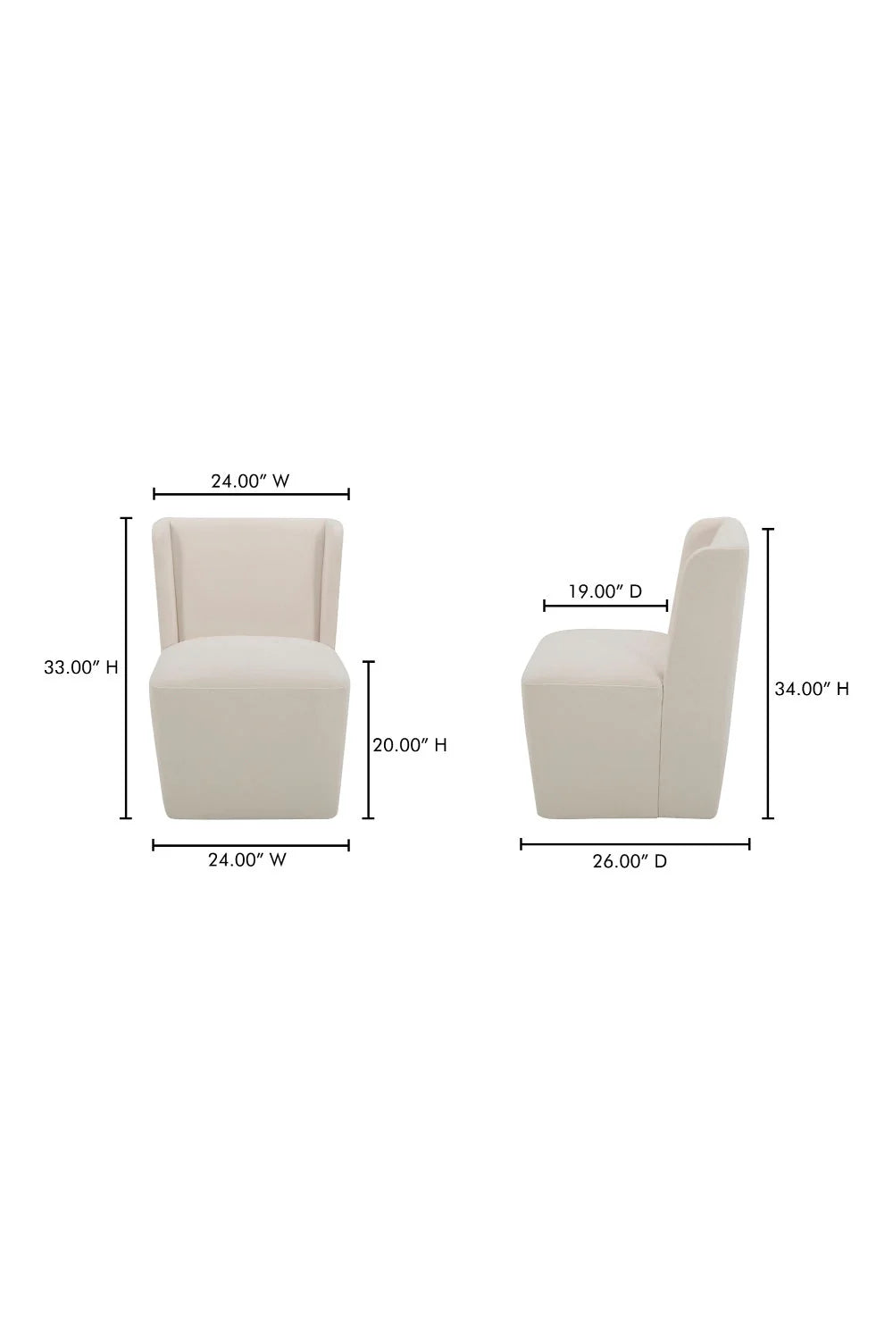 Luxury Upholstered Wheeled Modern Dining Chair European Style for Villa