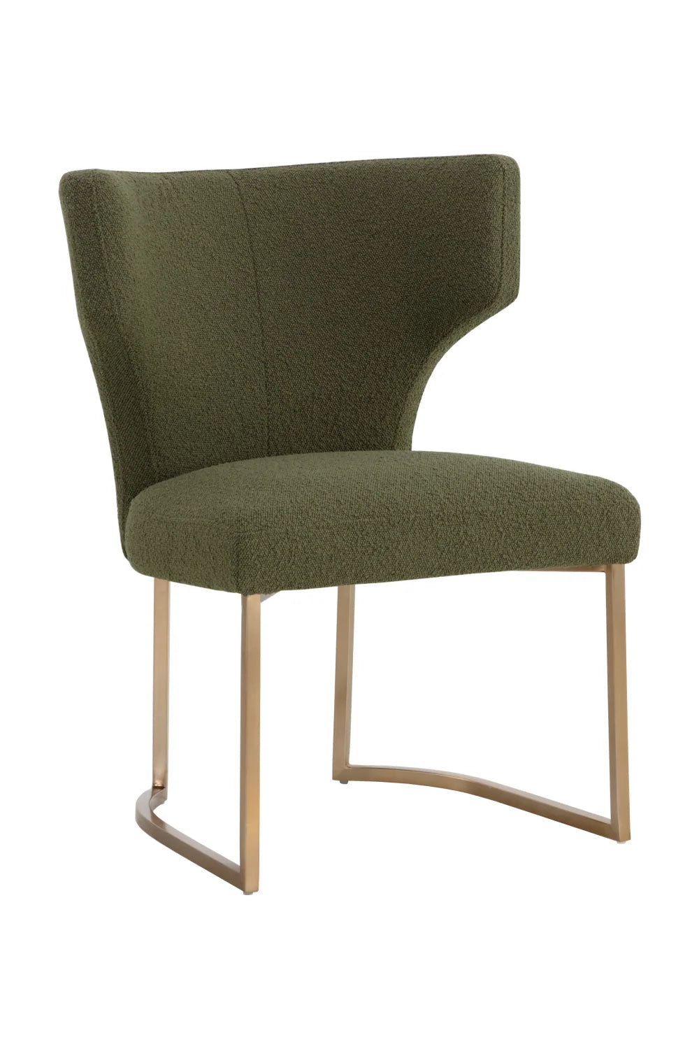 Luxury Upholstered Wingback Modern Dining Chair European Style for Villa