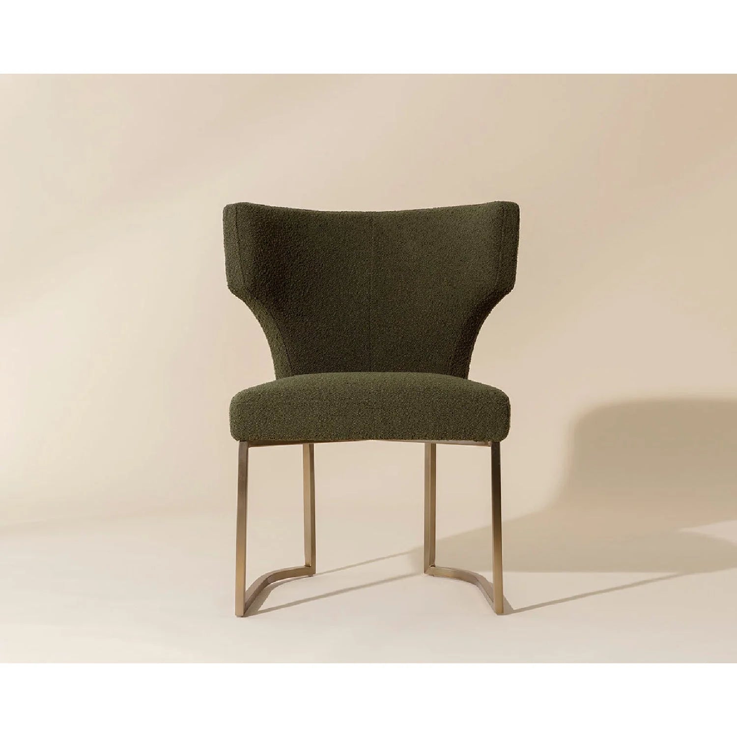 Luxury Upholstered Wingback Modern Dining Chair European Style for Villa