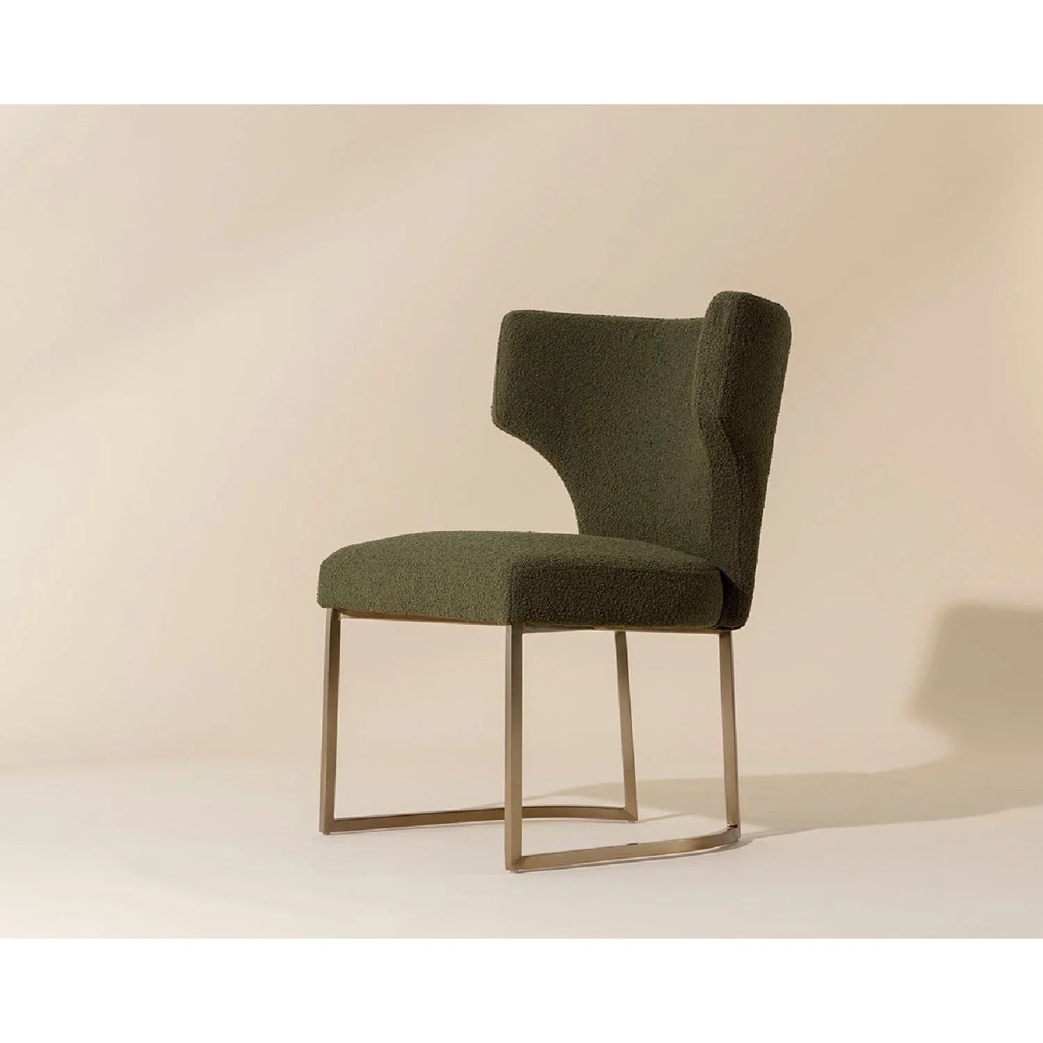 Luxury Upholstered Wingback Modern Dining Chair European Style for Villa