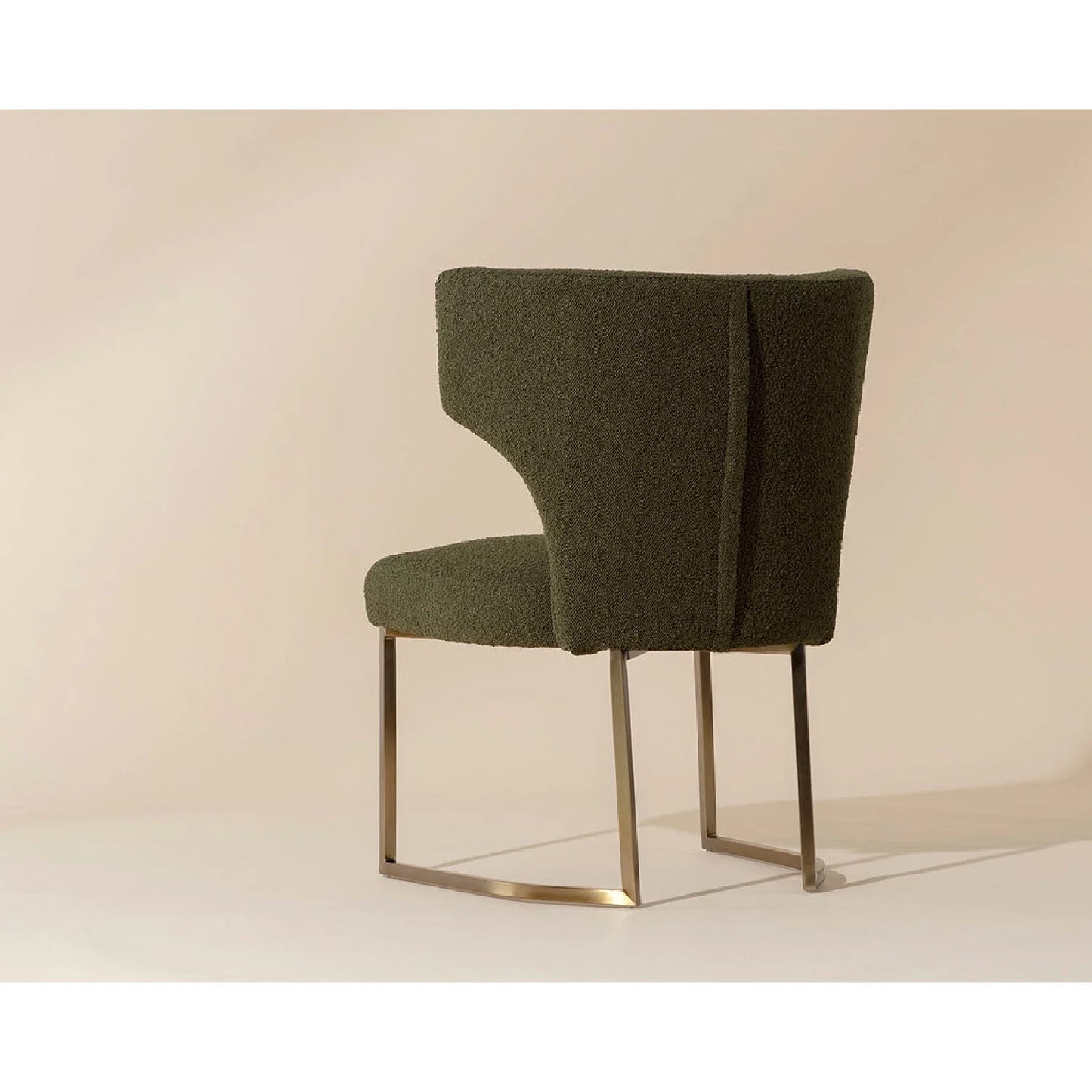 Luxury Upholstered Wingback Modern Dining Chair European Style for Villa