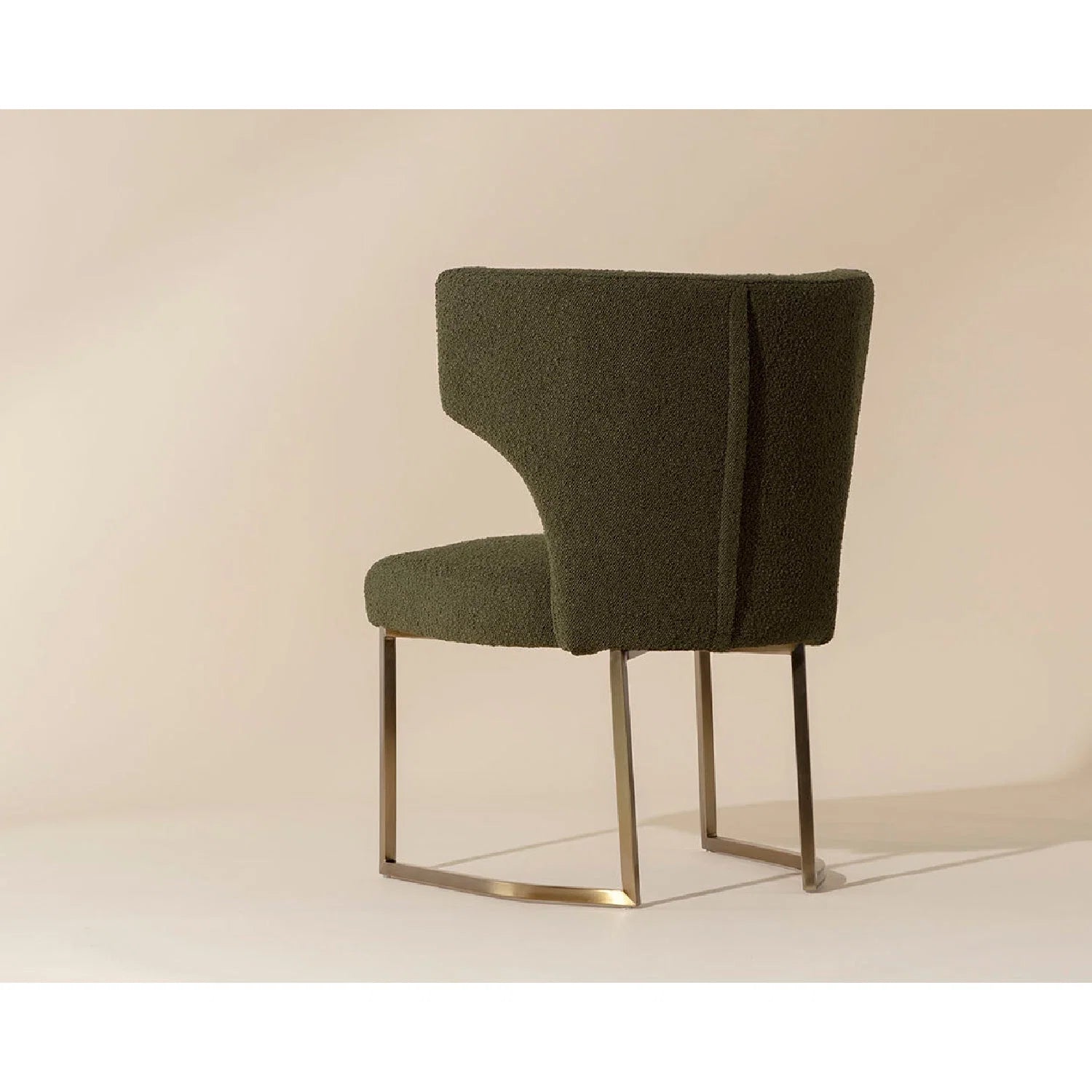 Luxury Upholstered Wingback Modern Dining Chair European Style for Villa