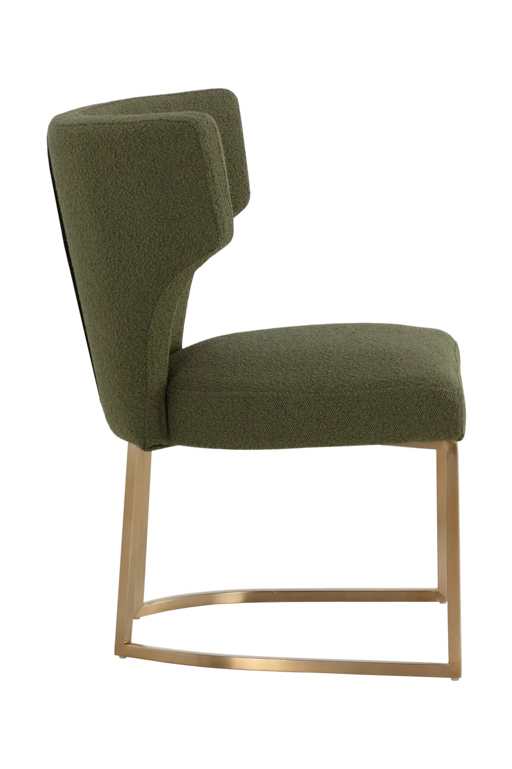 Luxury Upholstered Wingback Modern Dining Chair European Style for Villa