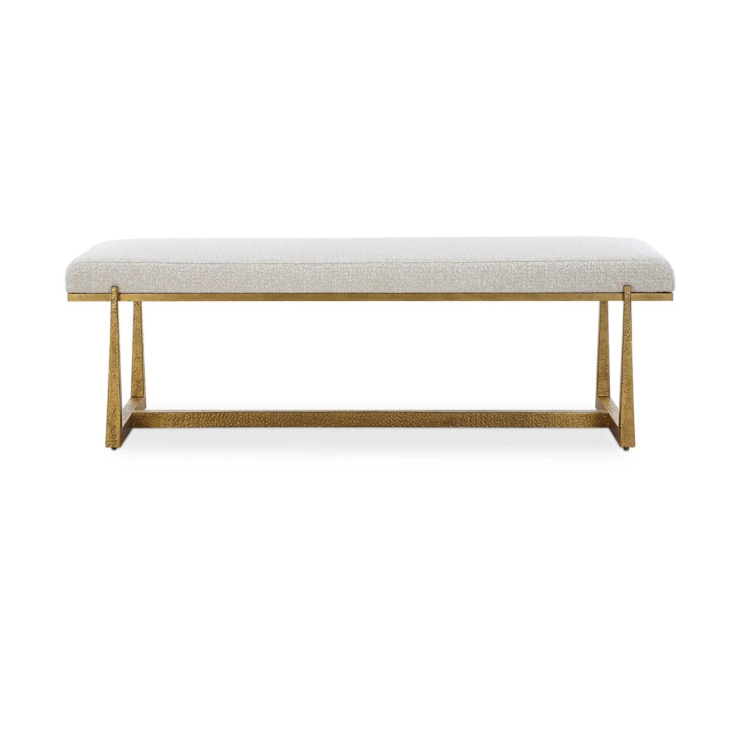 Luxury Upholstered Wool Style Bench European Style for Villa
