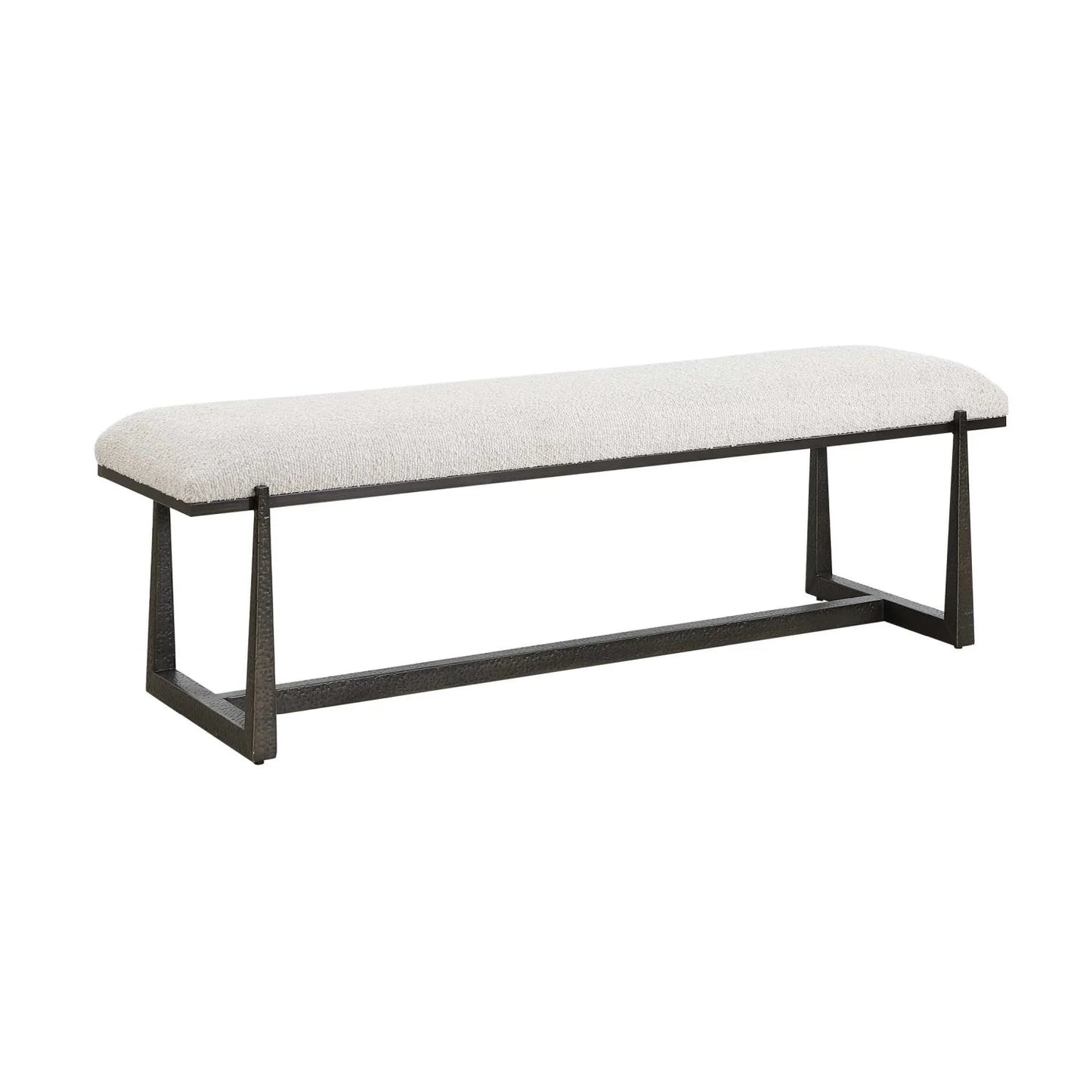 Luxury Upholstered Wool Style Bench European Style for Villa
