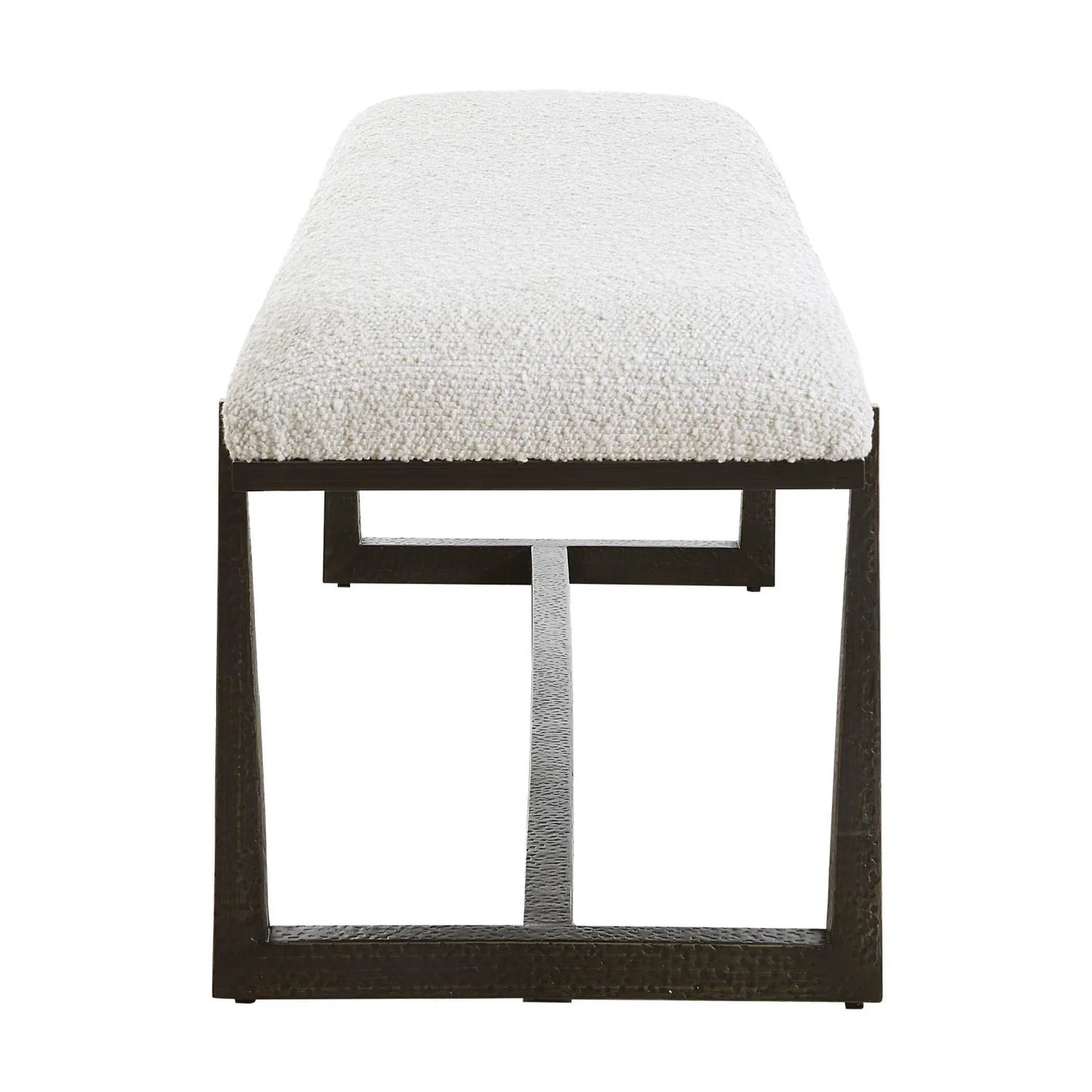 Luxury Upholstered Wool Style Bench European Style for Villa