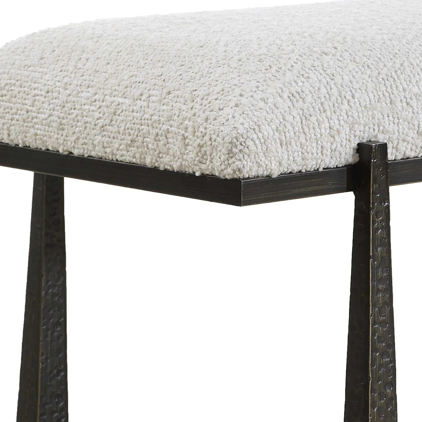 Luxury Upholstered Wool Style Bench European Style for Villa