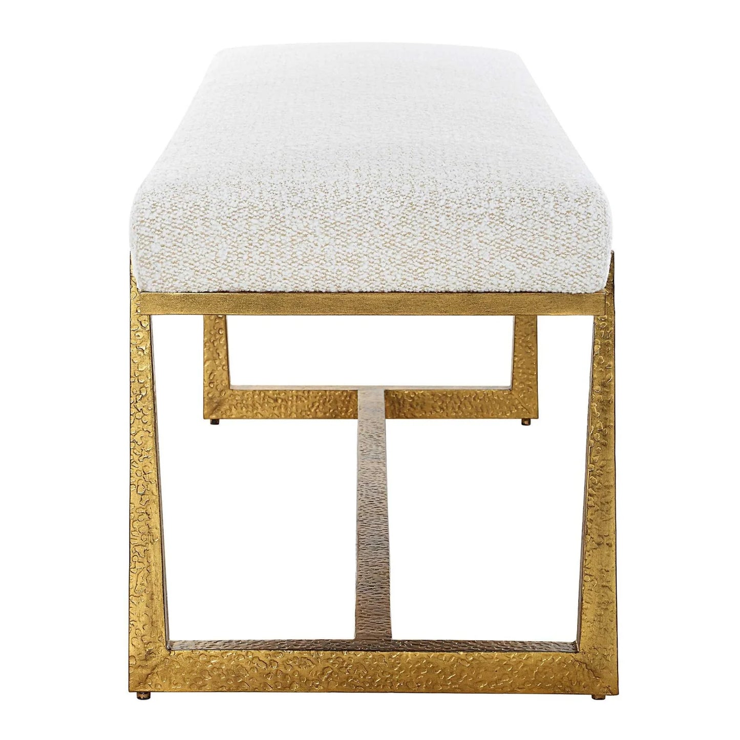 Luxury Upholstered Wool Style Bench European Style for Villa