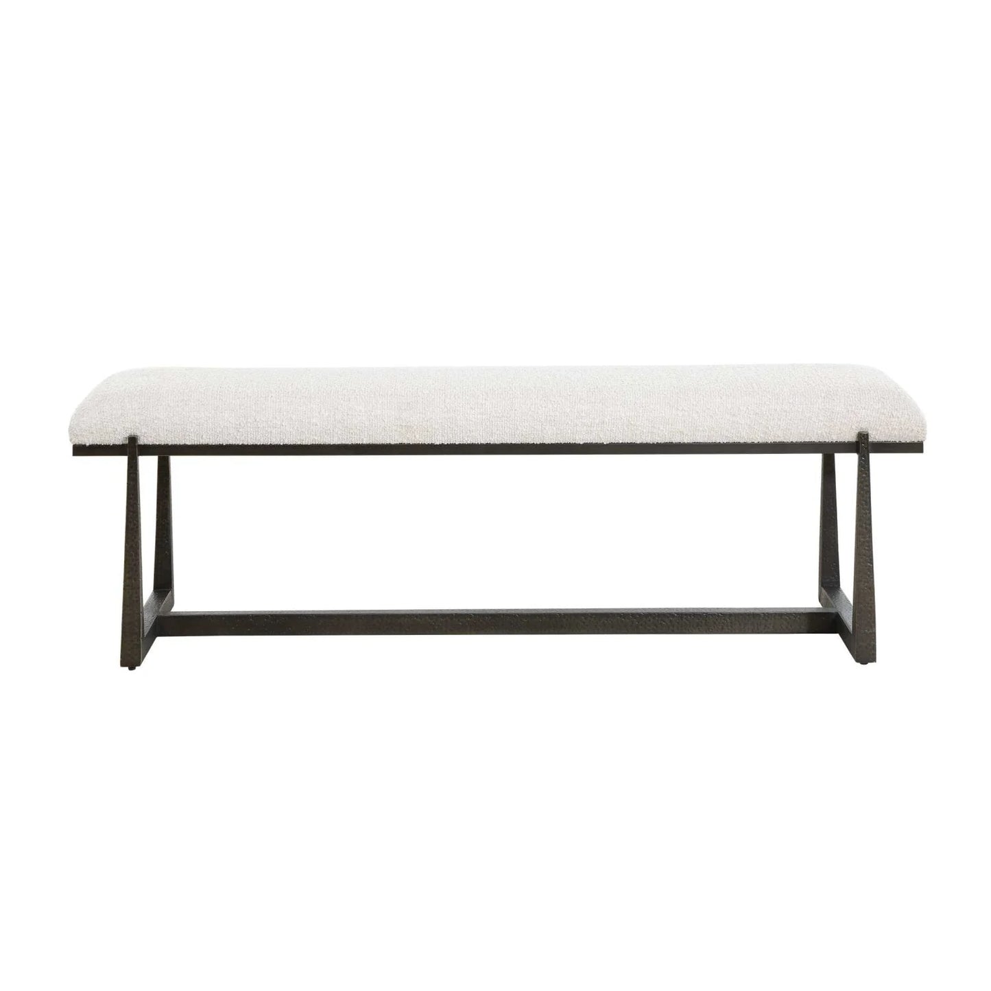 Luxury Upholstered Wool Style Bench European Style for Villa