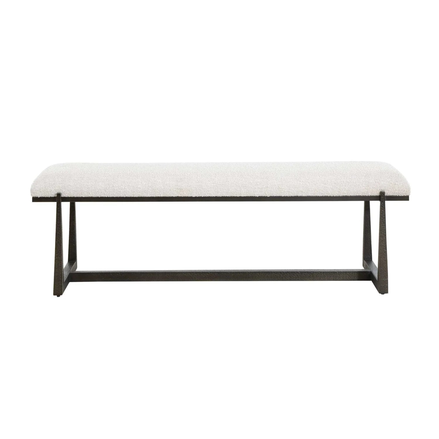Luxury Upholstered Wool Style Bench European Style for Villa