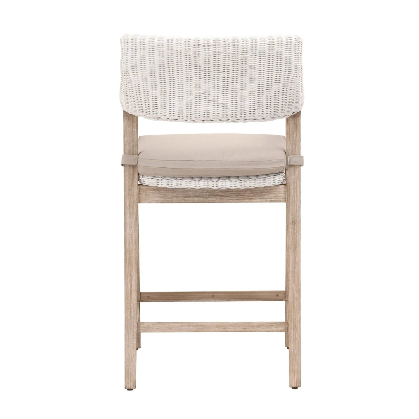 Luxury Upholstered Woven Counter Stool European Style for Villa