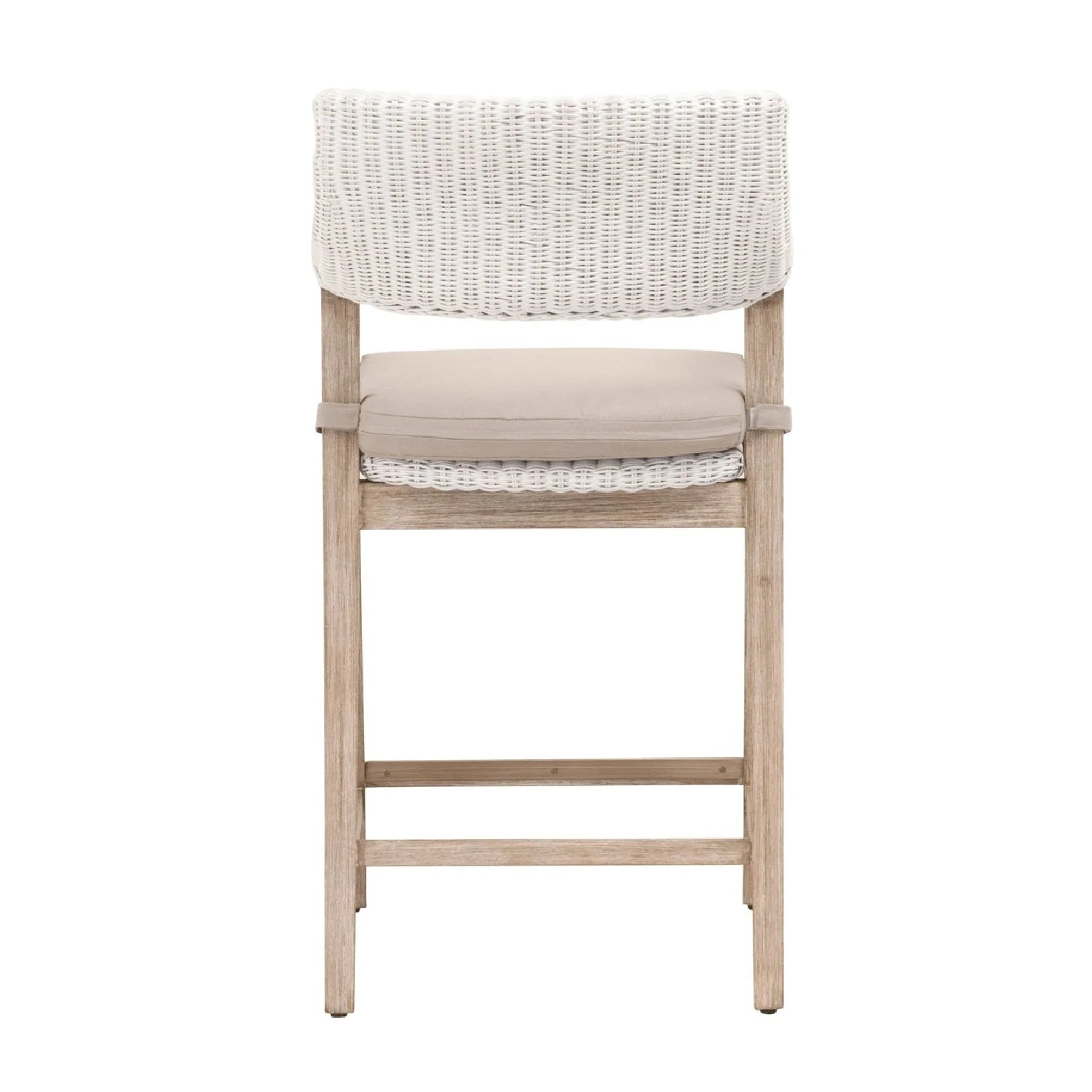 Luxury Upholstered Woven Counter Stool European Style for Villa