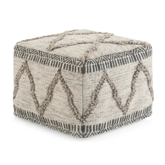 Luxury Upholstered Woven Fabric Ottoman European Style for Villa