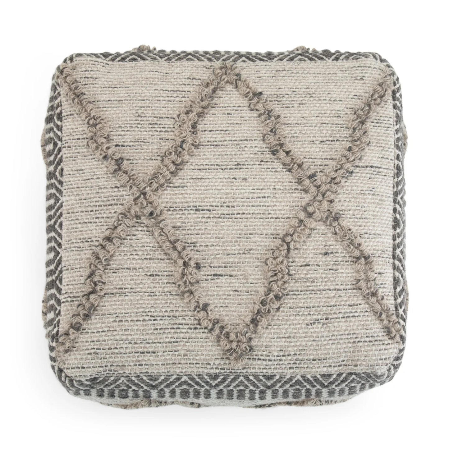 Luxury Upholstered Woven Fabric Ottoman European Style for Villa