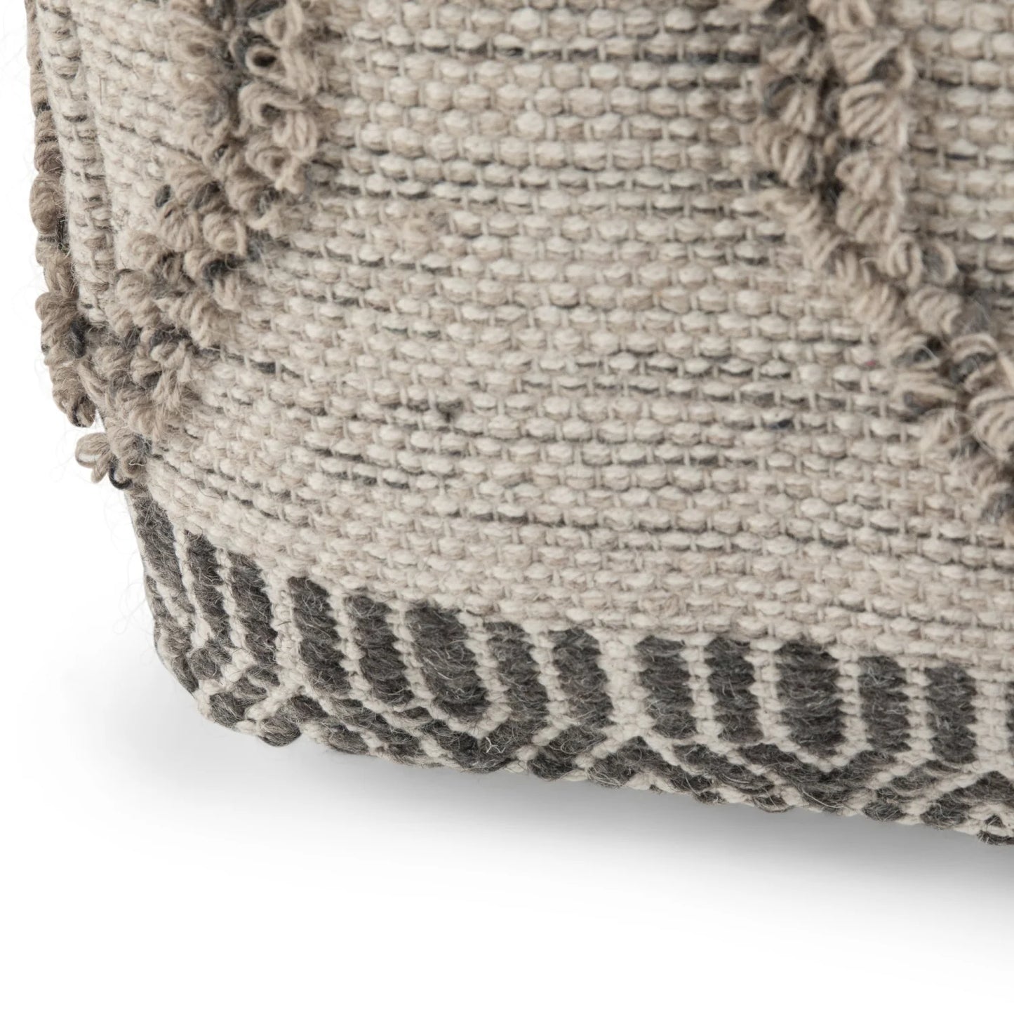 Luxury Upholstered Woven Fabric Ottoman European Style for Villa