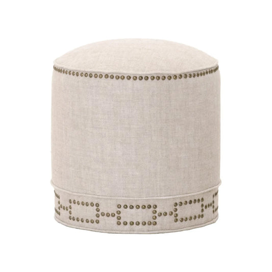 Luxury Upholstered Woven Ottoman European Style for Villa