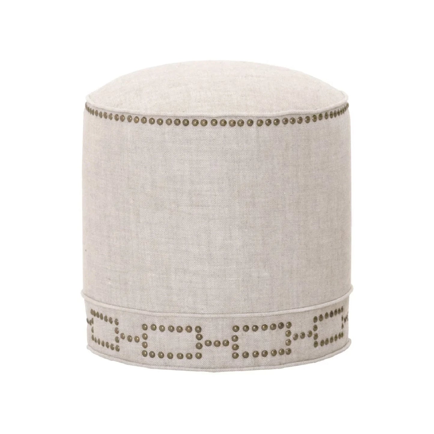 Luxury Upholstered Woven Ottoman European Style for Villa
