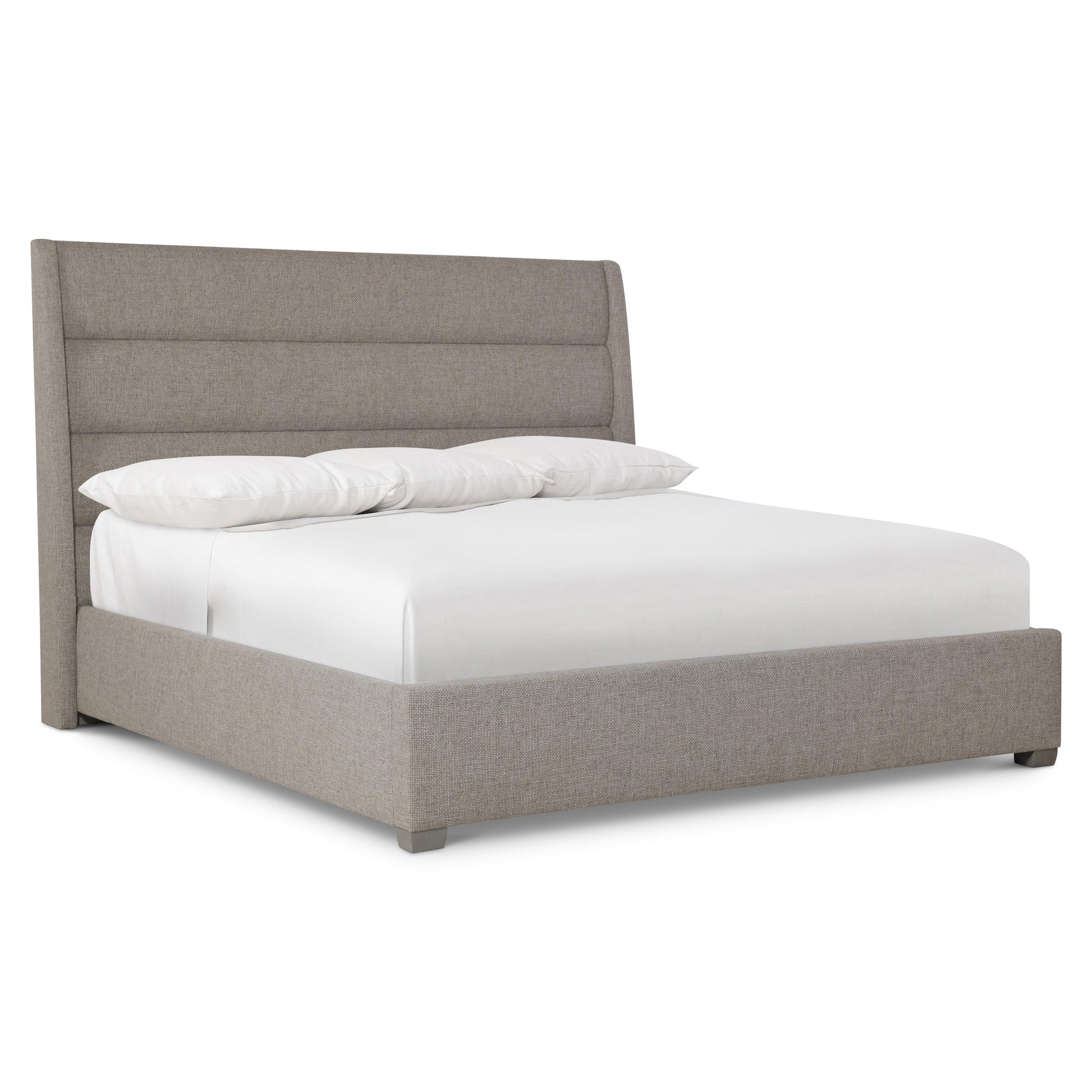 Luxury Vale Fabric Panel Bed Modern Italian Style for Villa
