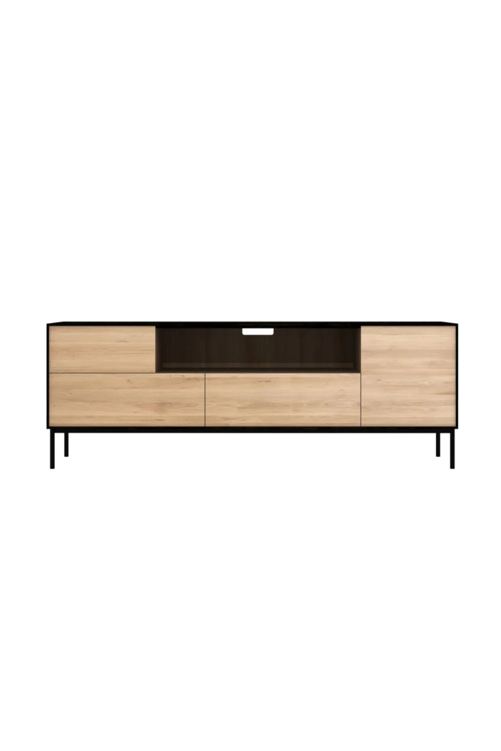 Luxury Varnished Oak TV Cupboard Modern Italian Style for Villa