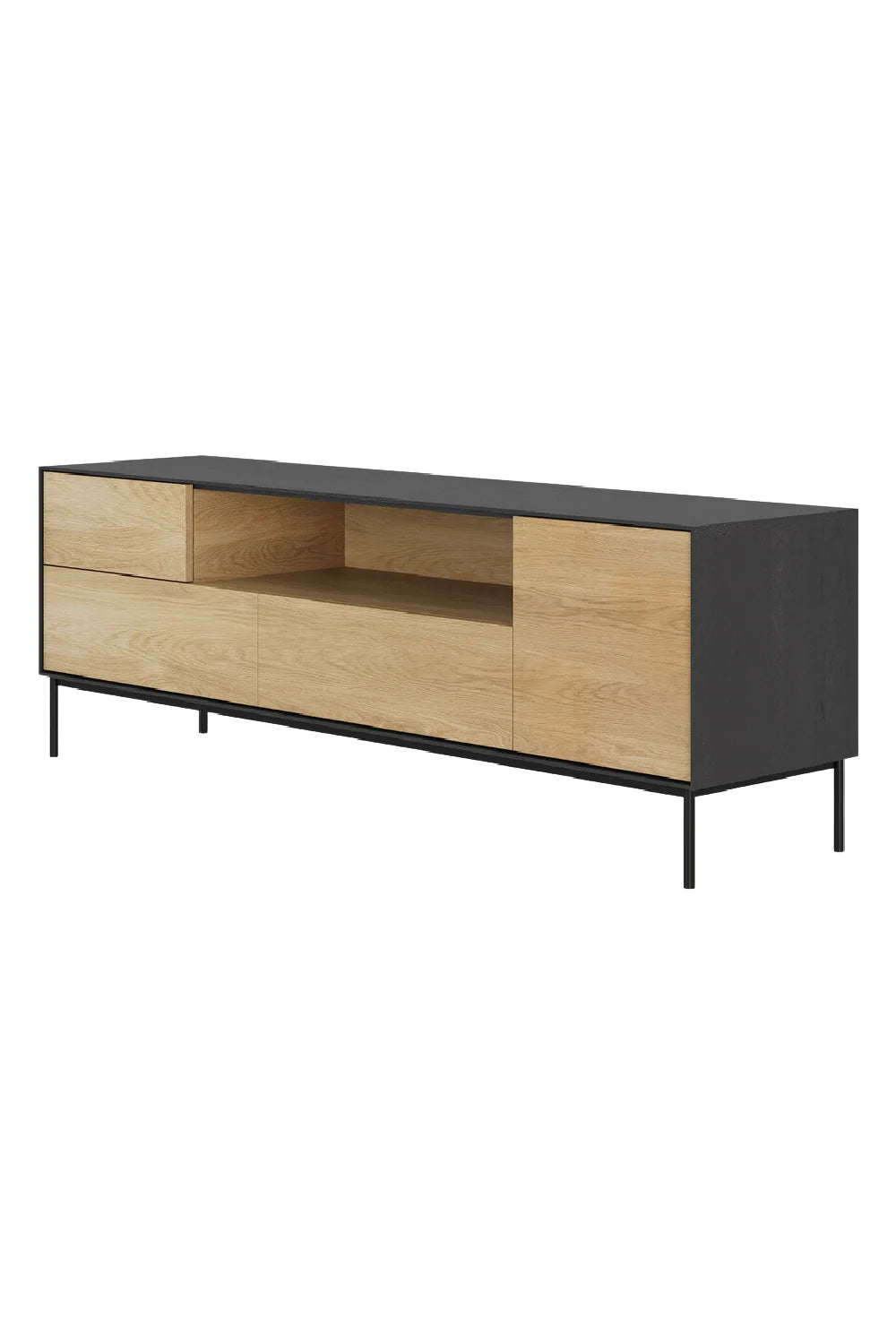 Luxury Varnished Oak TV Cupboard Modern Italian Style for Villa