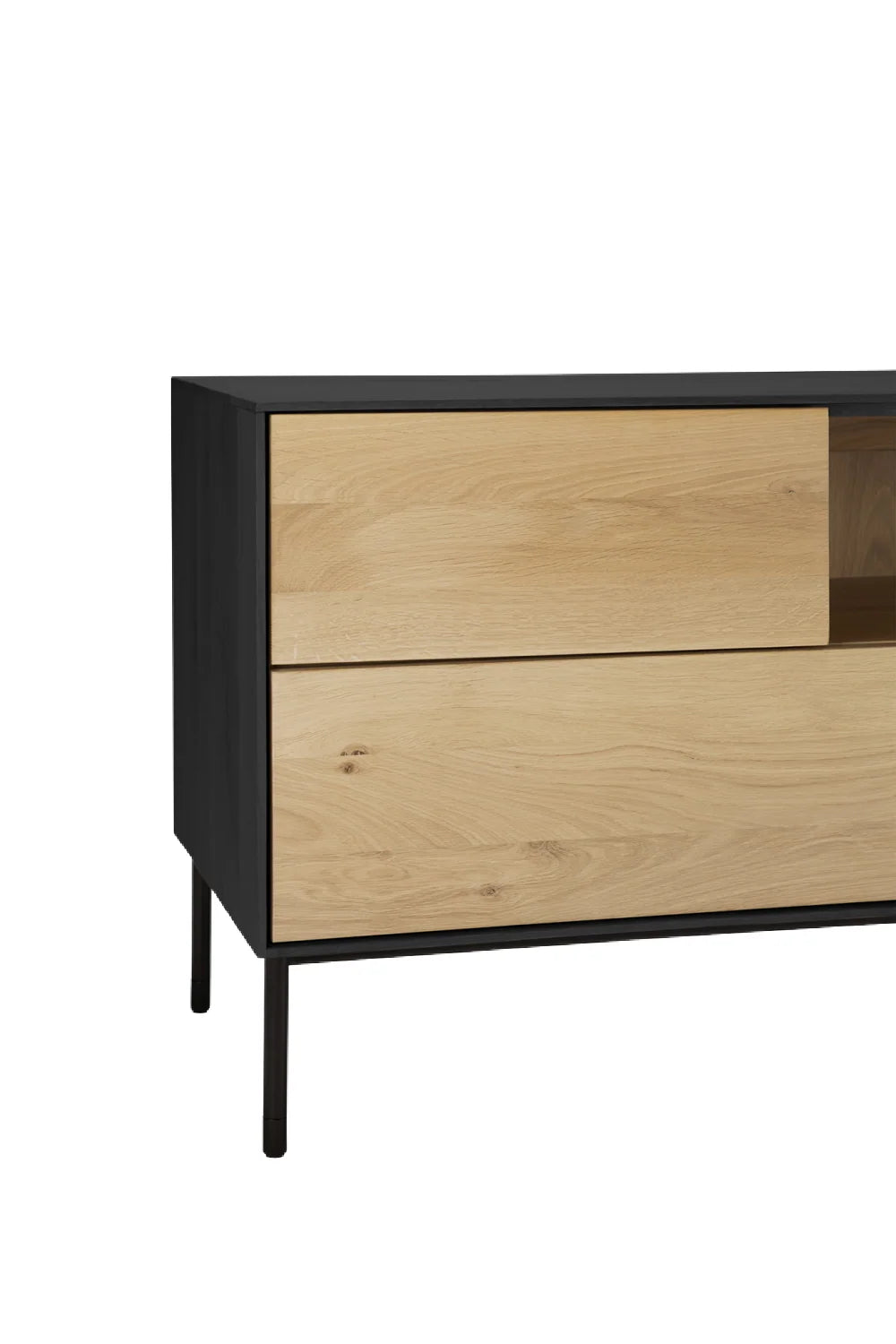 Luxury Varnished Oak TV Cupboard Modern Italian Style for Villa