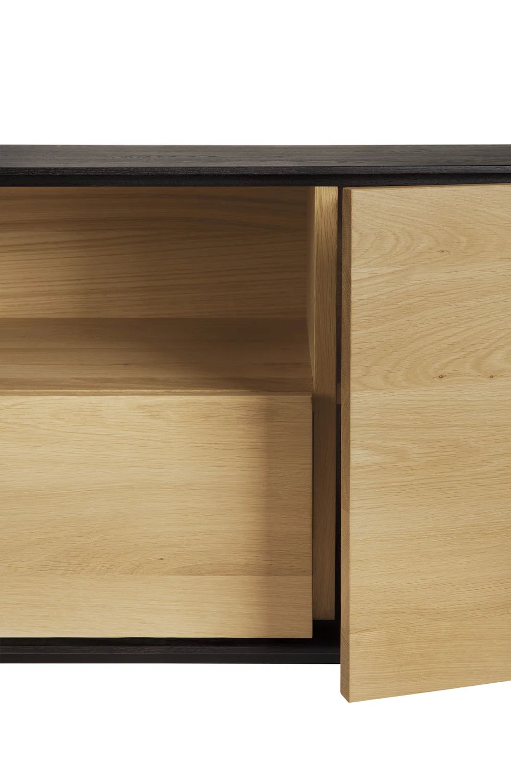 Luxury Varnished Oak TV Cupboard Modern Italian Style for Villa