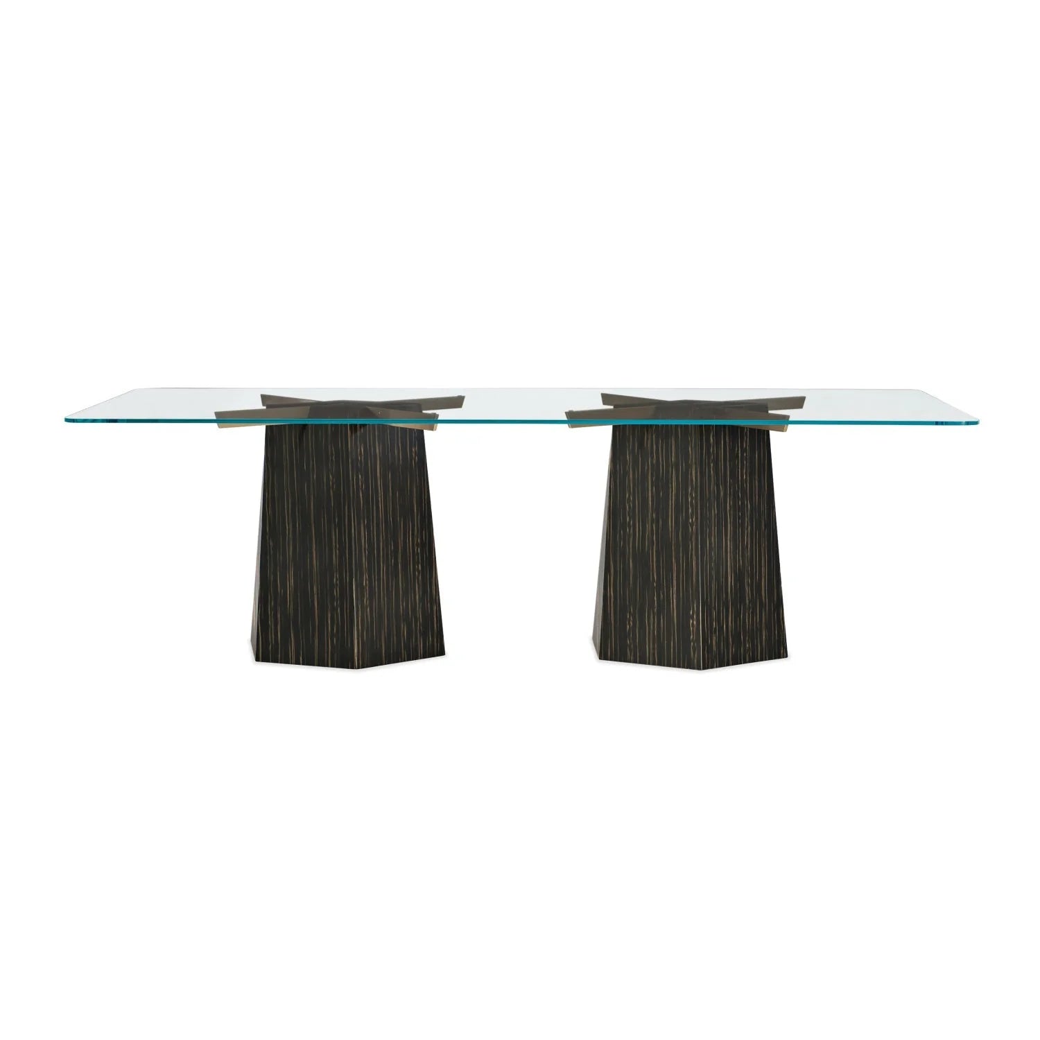 Luxury Vector Striated Base Dining Table Modern Italian Style for Villa