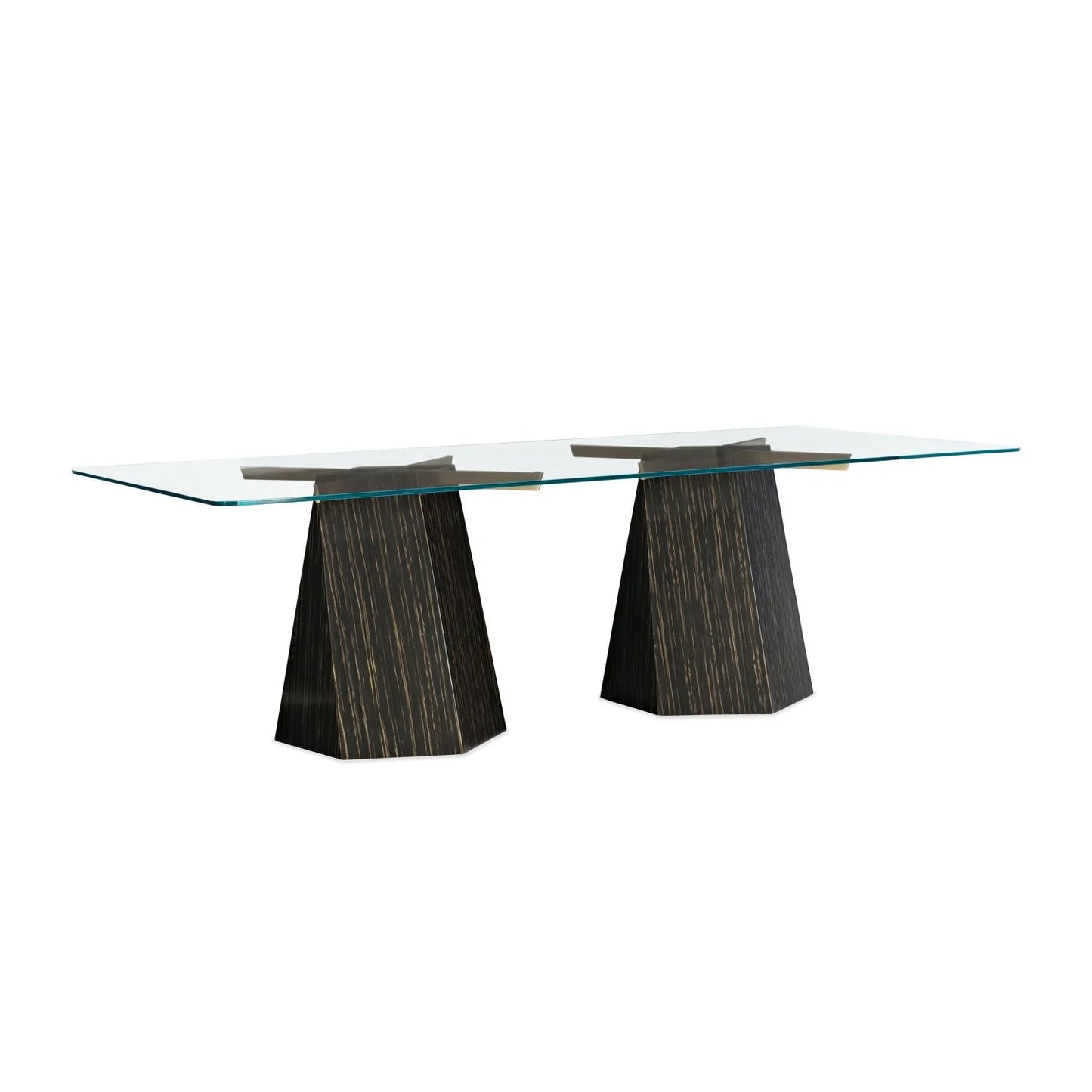 Luxury Vector Striated Base Dining Table Modern Italian Style for Villa