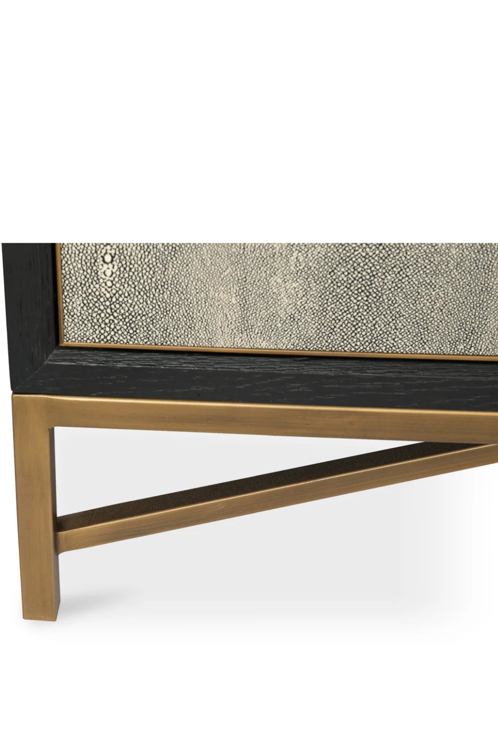 Luxury Vegan Leather 4-Door Sideboard European Style for Villa