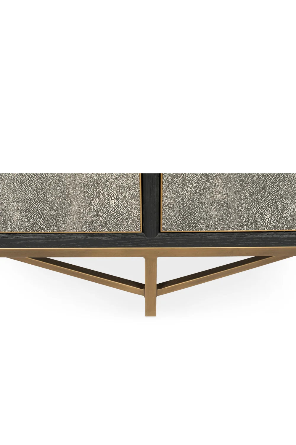 Luxury Vegan Leather 4-Door Sideboard European Style for Villa
