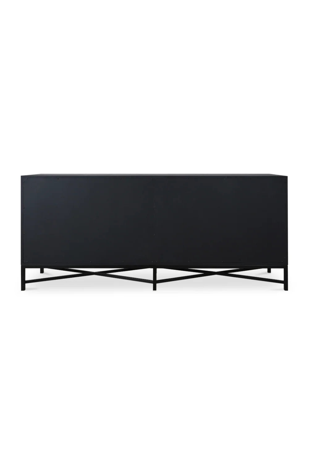 Luxury Vegan Leather 4-Door Sideboard European Style for Villa