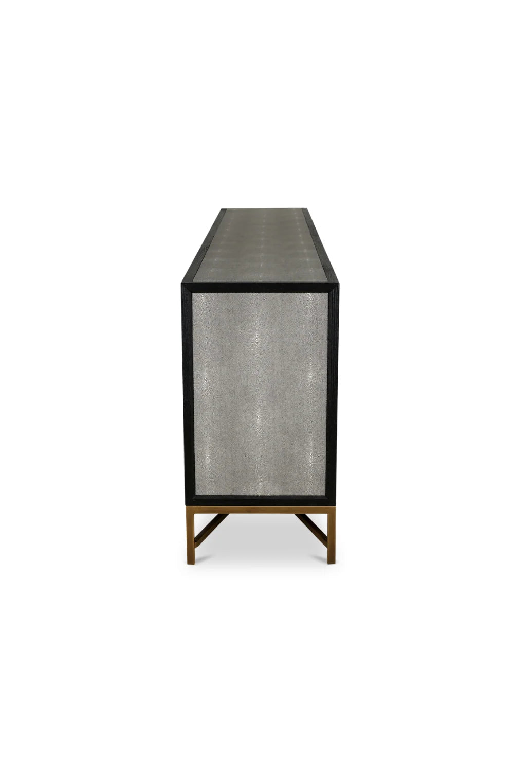 Luxury Vegan Leather 4-Door Sideboard European Style for Villa