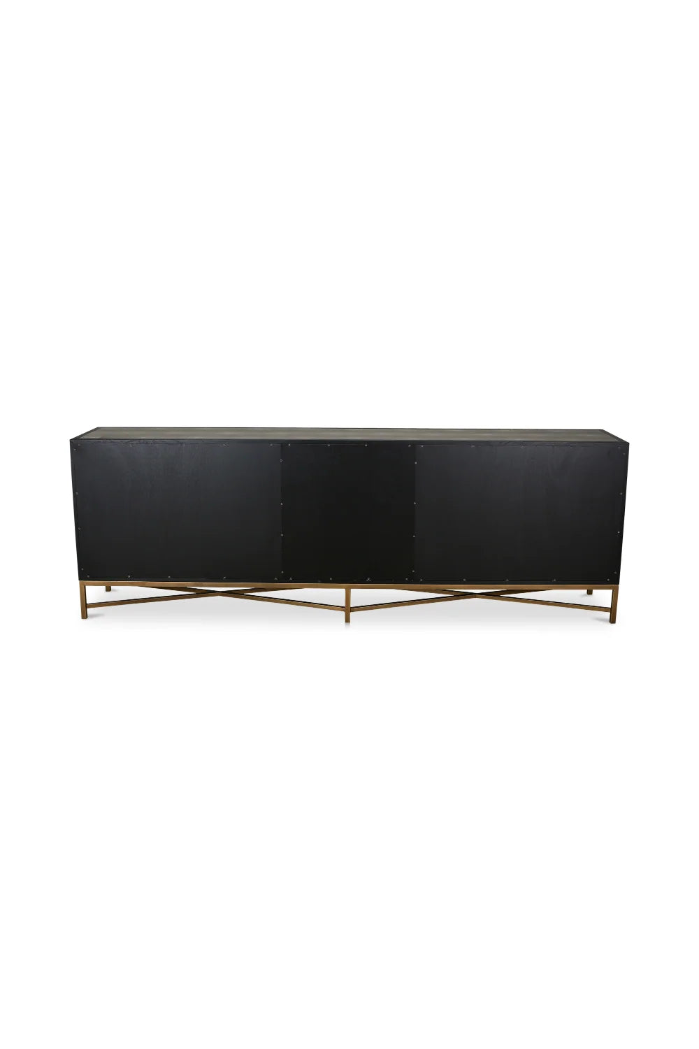 Luxury Vegan Leather 4-Door Sideboard European Style for Villa