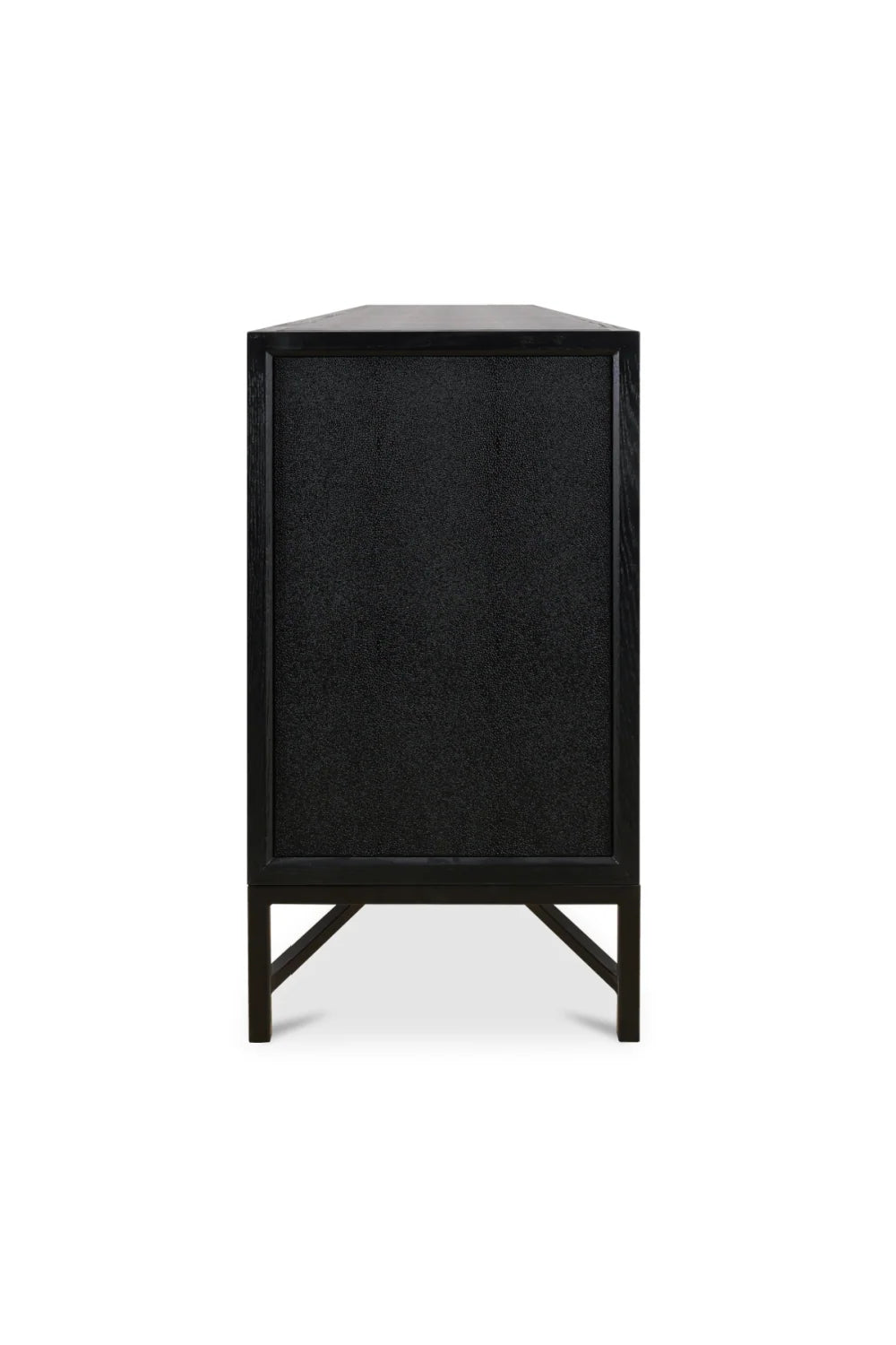 Luxury Vegan Leather 4-Door Sideboard European Style for Villa