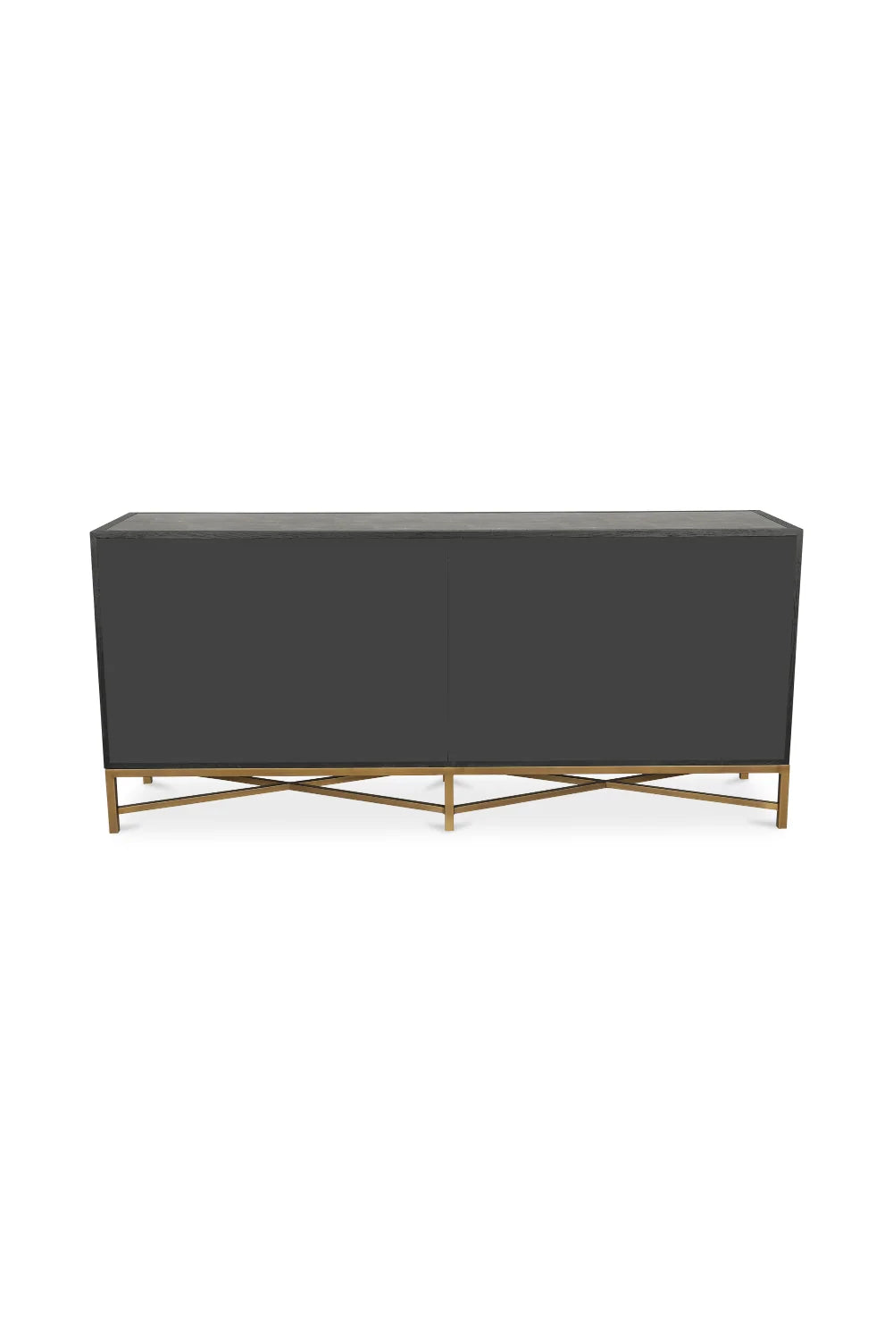 Luxury Vegan Leather 4-Door Sideboard European Style for Villa