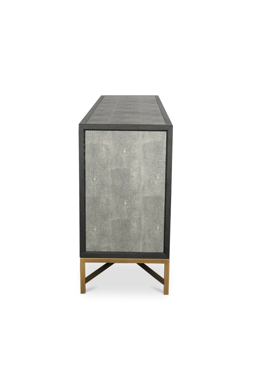Luxury Vegan Leather 4-Door Sideboard European Style for Villa