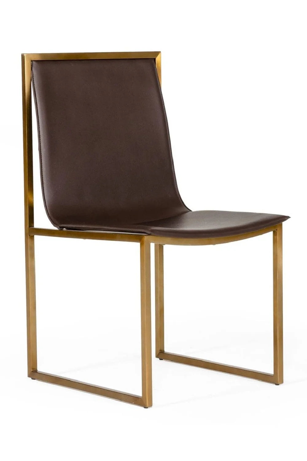 Luxury Vegan Leather Modern Dining Chair European Style for Villa