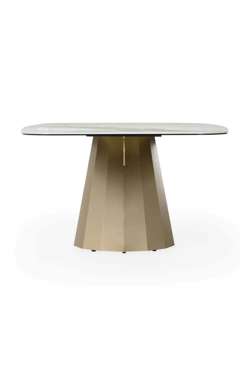 Luxury Vela Ceramic Angled Base Dining Table Modern Italian Style for Villa