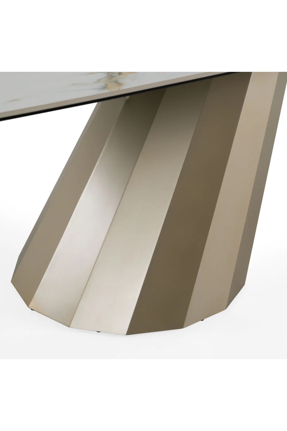 Luxury Vela Ceramic Angled Base Dining Table Modern Italian Style for Villa