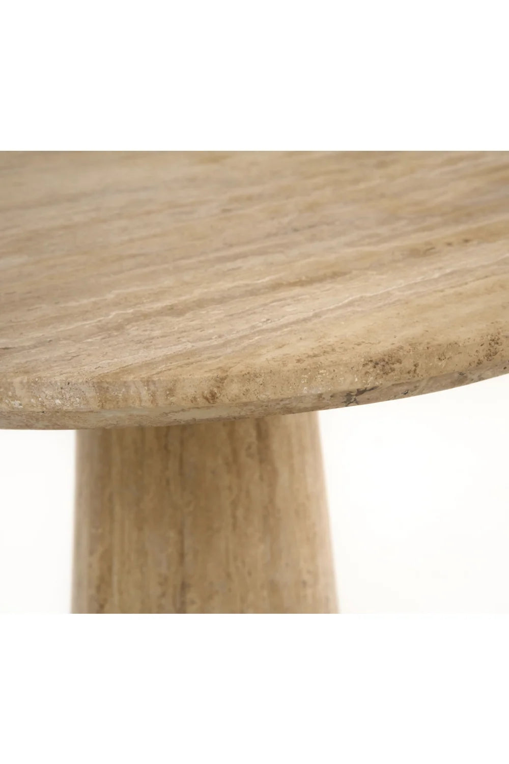 Luxury Velma Travertine Round Dining Table Modern Italian Style for Villa