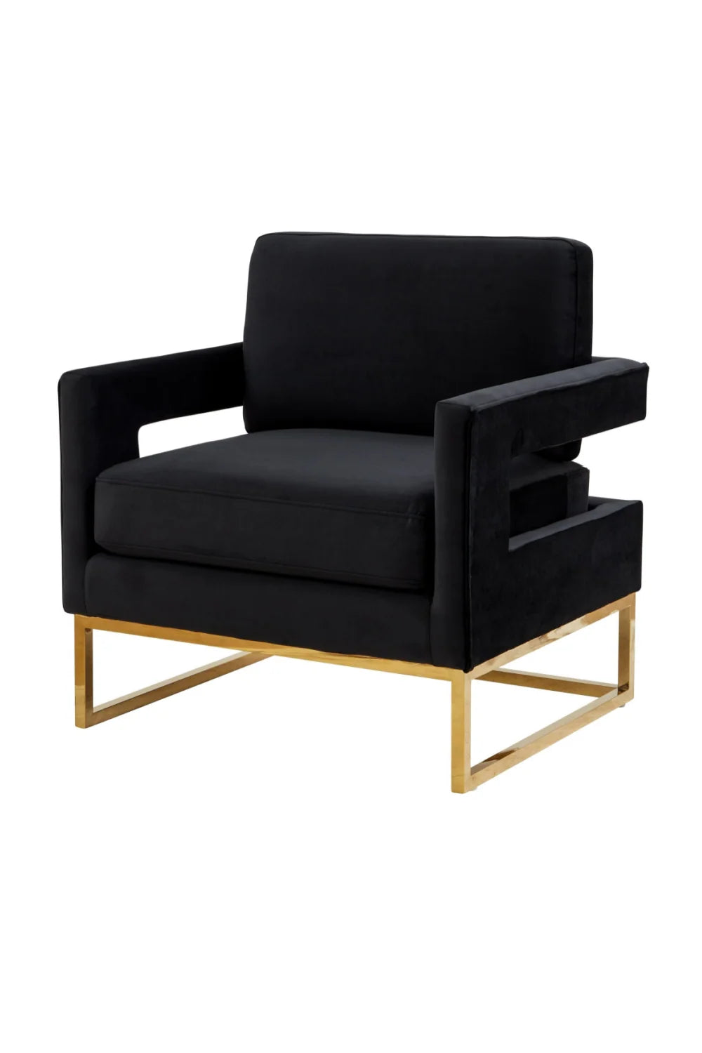 Luxury Velvet Accent Chair Modern Italian Style for Villa