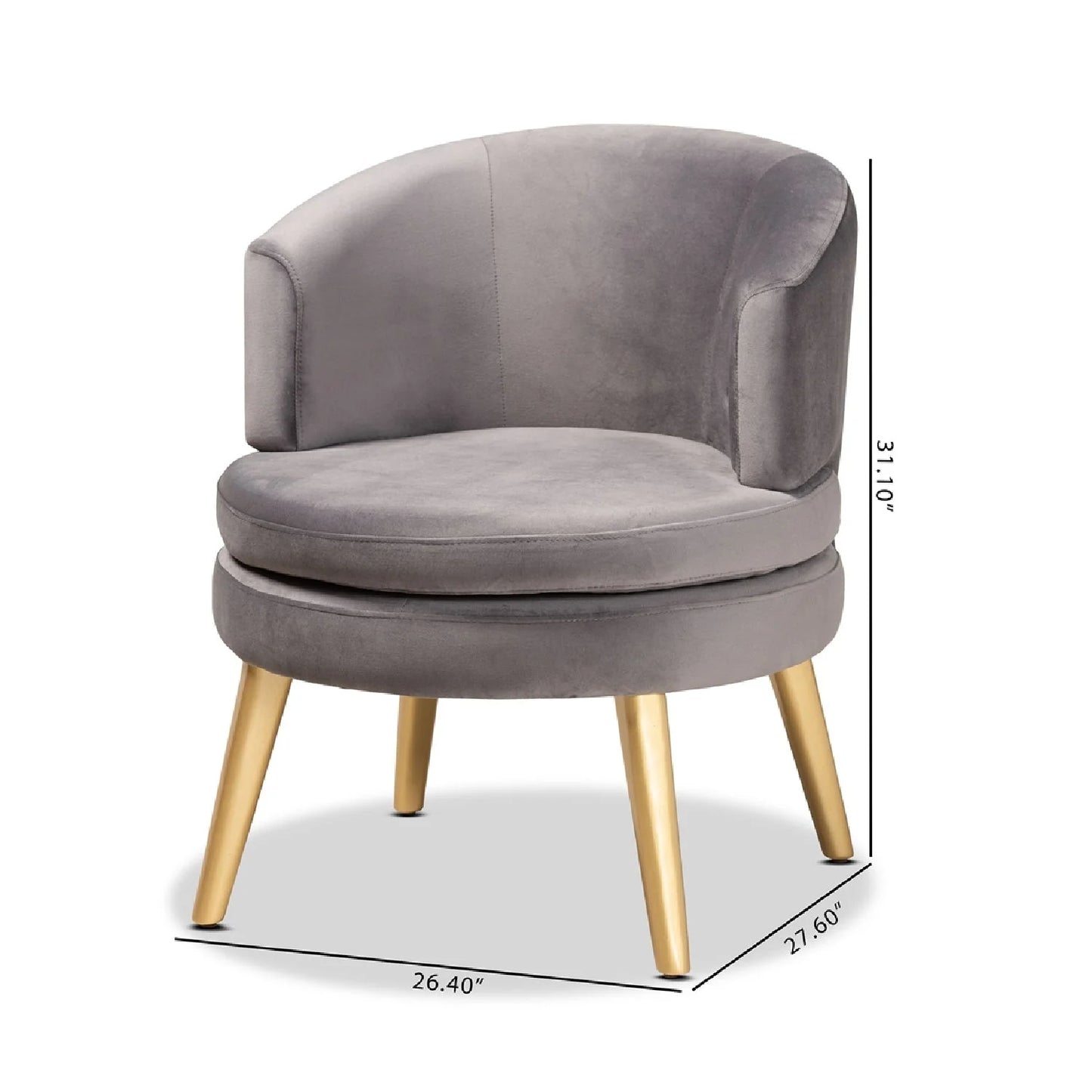 Luxury Velvet Accent Chair Modern Italian Style for Villa