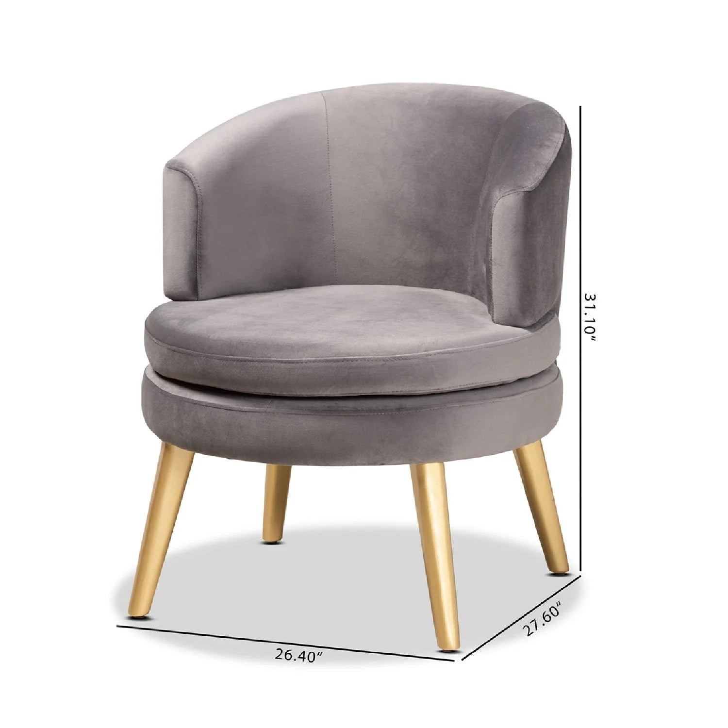 Luxury Velvet Accent Chair Modern Italian Style for Villa