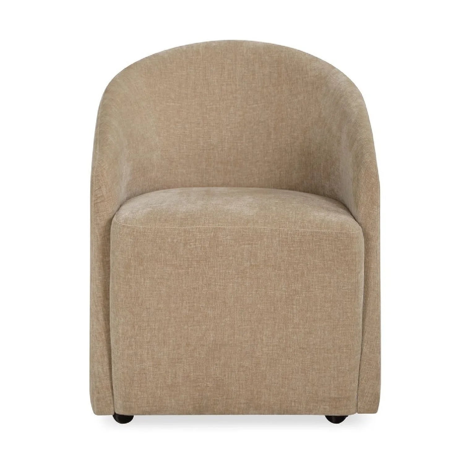 Luxury Velvet Barrel Wheeled Dining Chair European Style for Villa