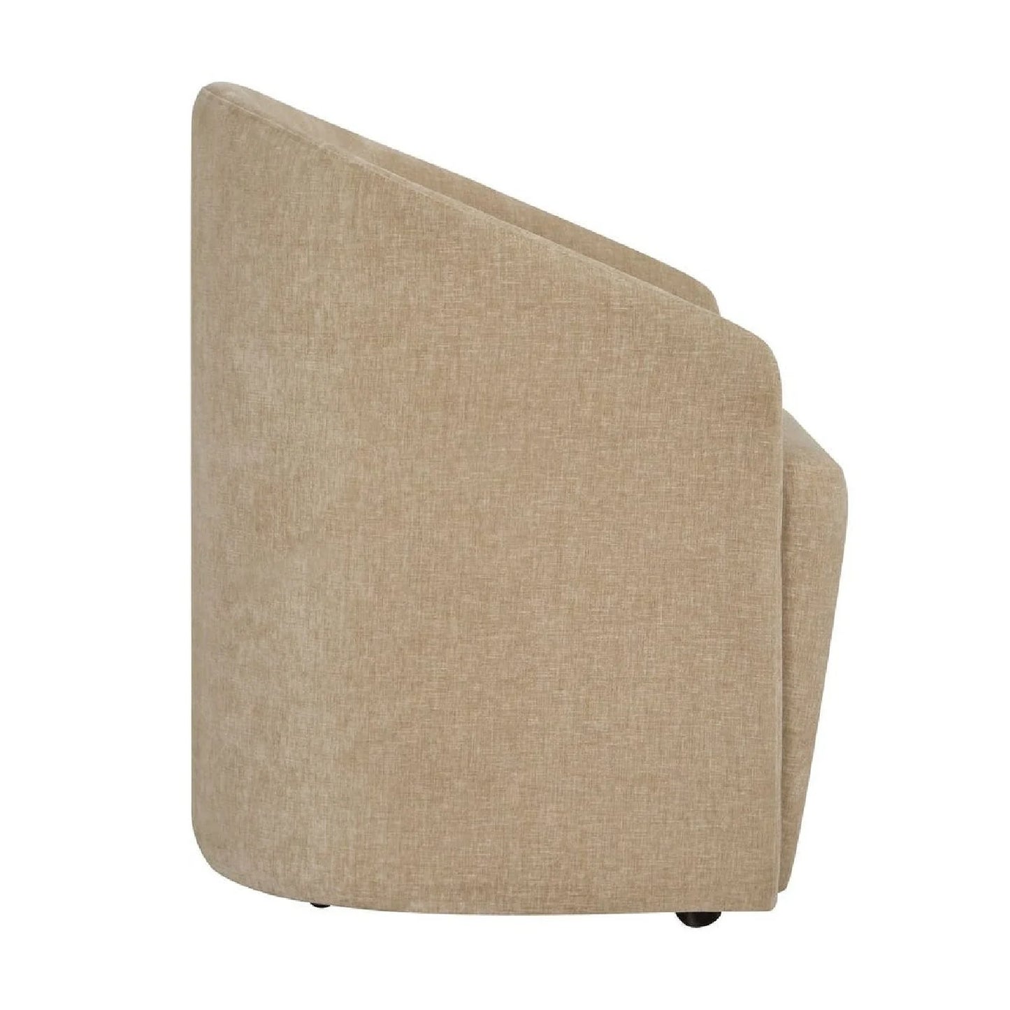 Luxury Velvet Barrel Wheeled Dining Chair European Style for Villa