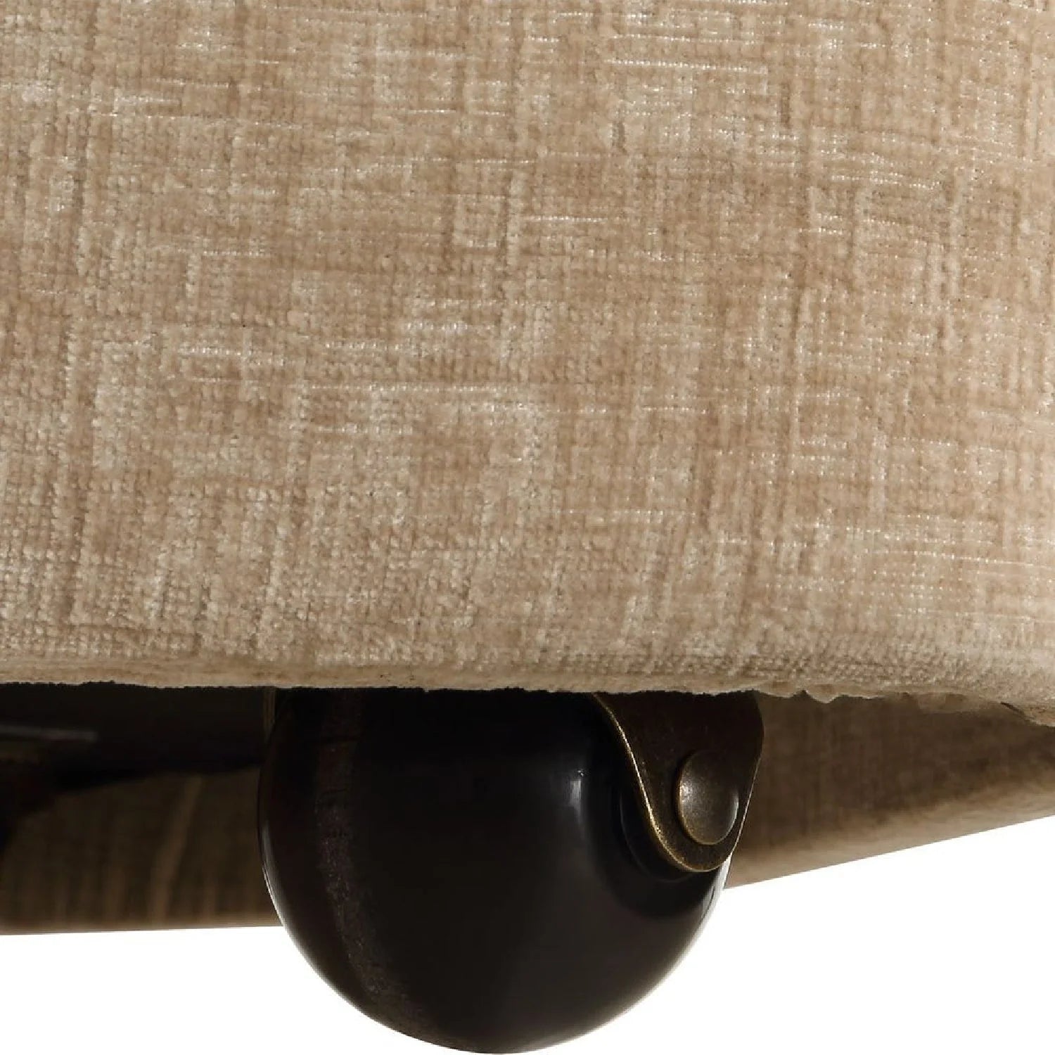 Luxury Velvet Barrel Wheeled Dining Chair European Style for Villa