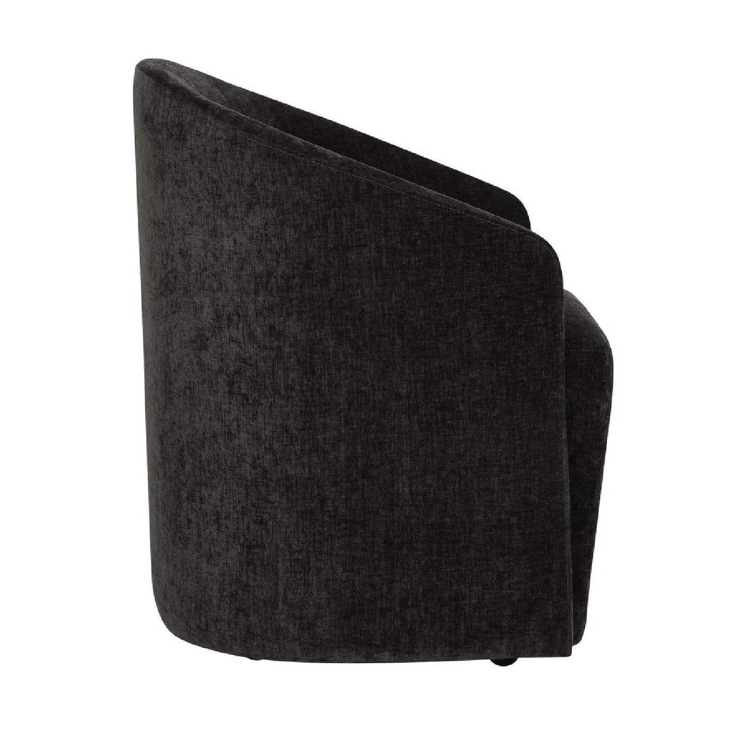 Luxury Velvet Barrel Wheeled Dining Chair European Style for Villa