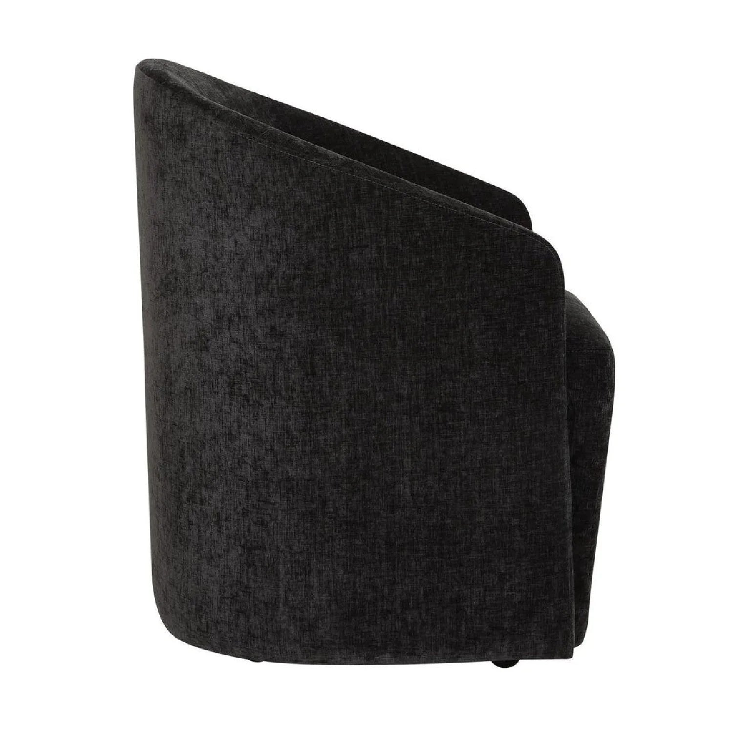Luxury Velvet Barrel Wheeled Dining Chair European Style for Villa