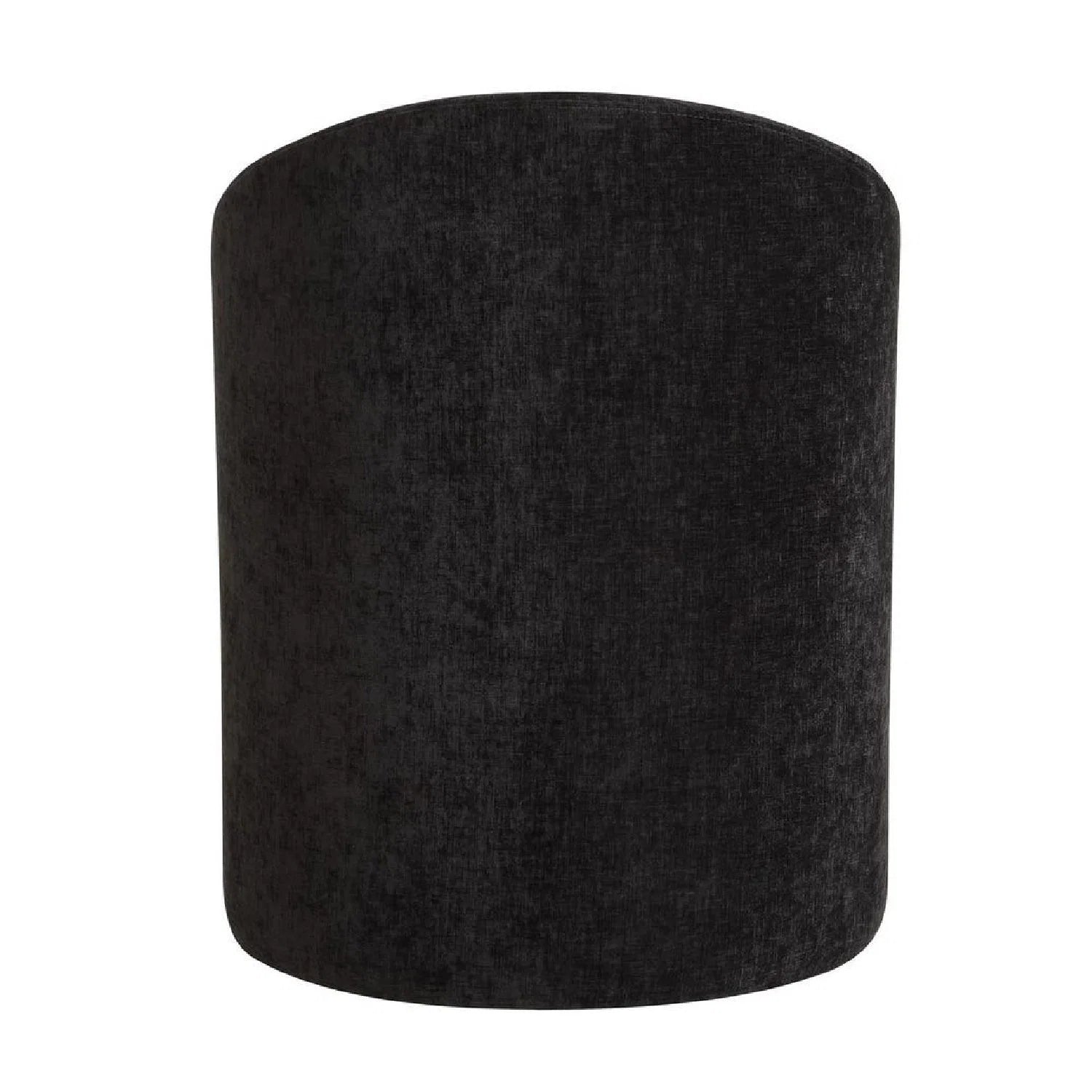 Luxury Velvet Barrel Wheeled Dining Chair European Style for Villa